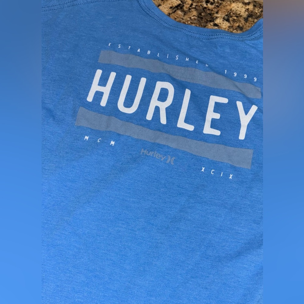 Hurley Ocean Blue Logo Tee men’s XXL like new